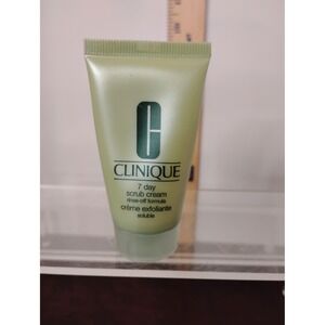 Clinique 7 Day Scrub Cream Rinse-Off Formula Exfoliator Travel Size 1oz 30ml